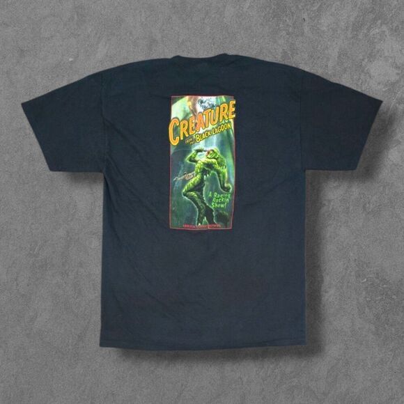 Y2k Creature From The Black Lagoon Raging Rockin Show Production Employee Tshirt - Picture 1 of 7